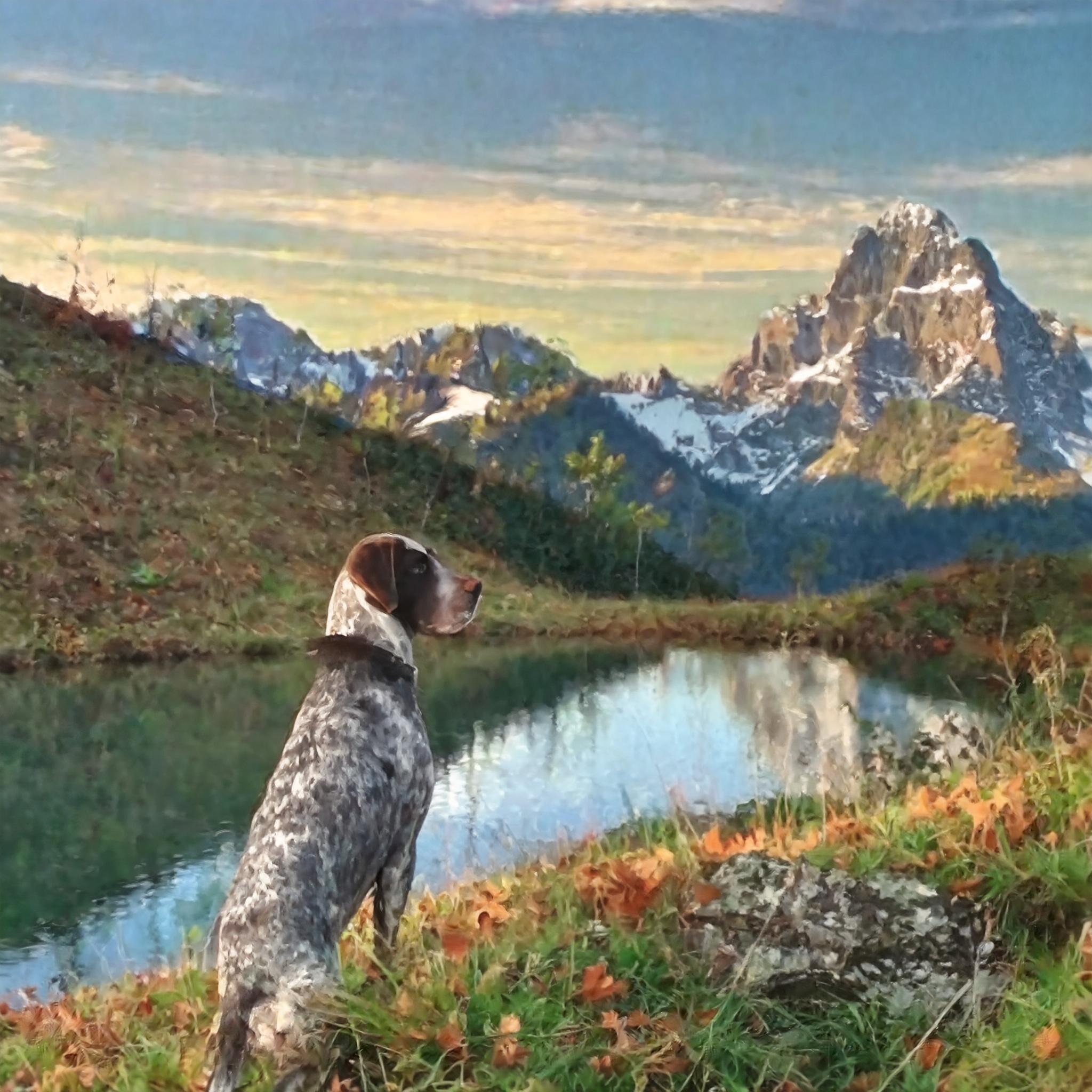 De Braque d'Auvergne is een middelgrote, zachte, zeer aanhankelijke, intelligente en gehoorzame hond