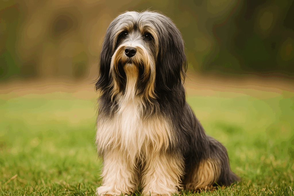 Tibetaanse Terrier in een open veld